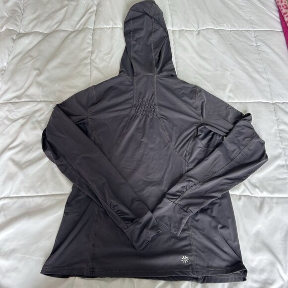 Athleta Womens Large Hoodie Pullover Sweatshirt Sweater Loungewear Gray Yoga - Picture 8 of 9